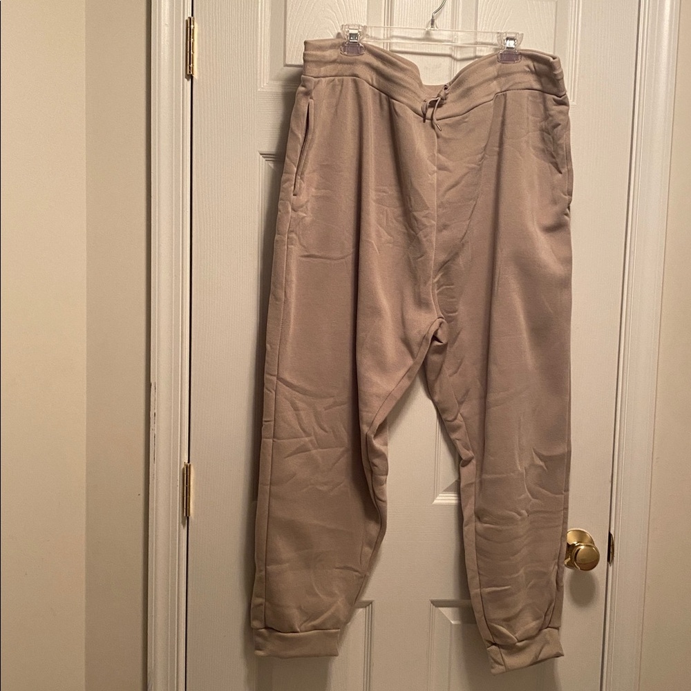 Real Essentials Tan Joggers…size 3X